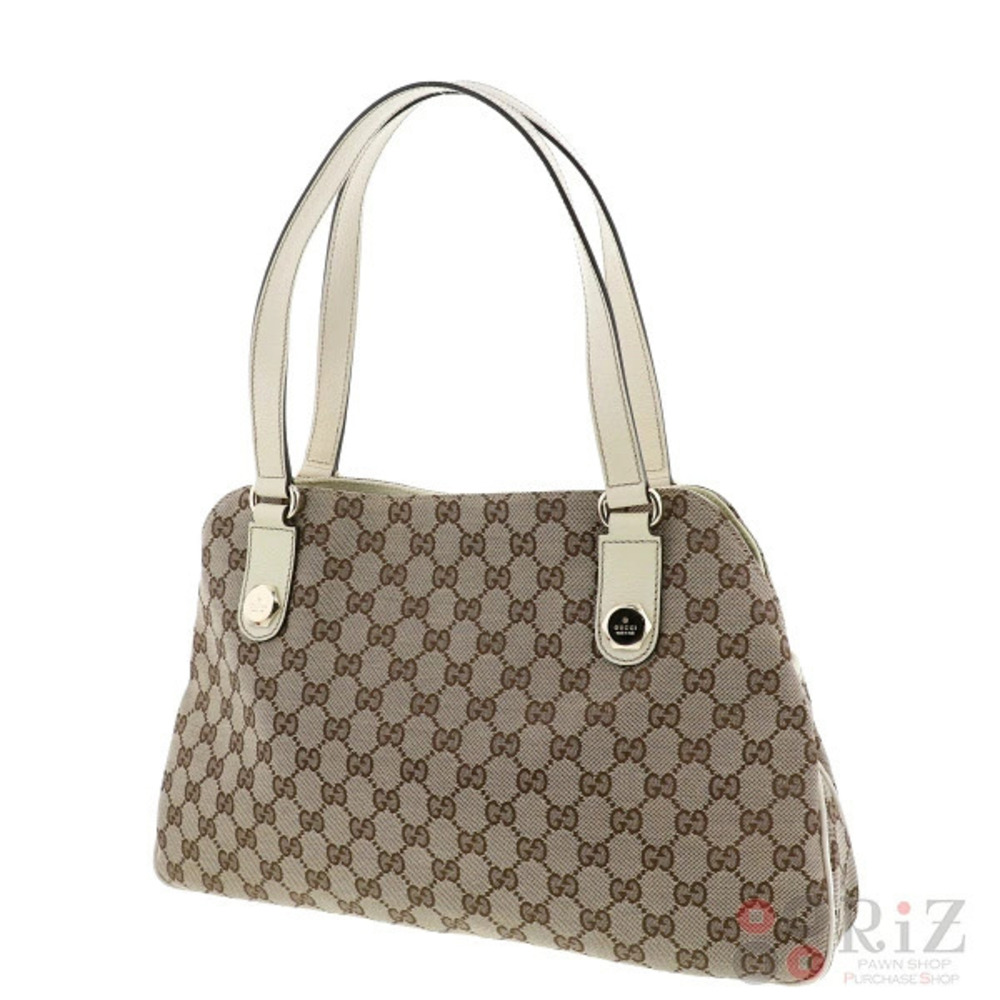 GUCCI GG Canvas Shoulder Bag Messenger Beige - Picture 2 of 6